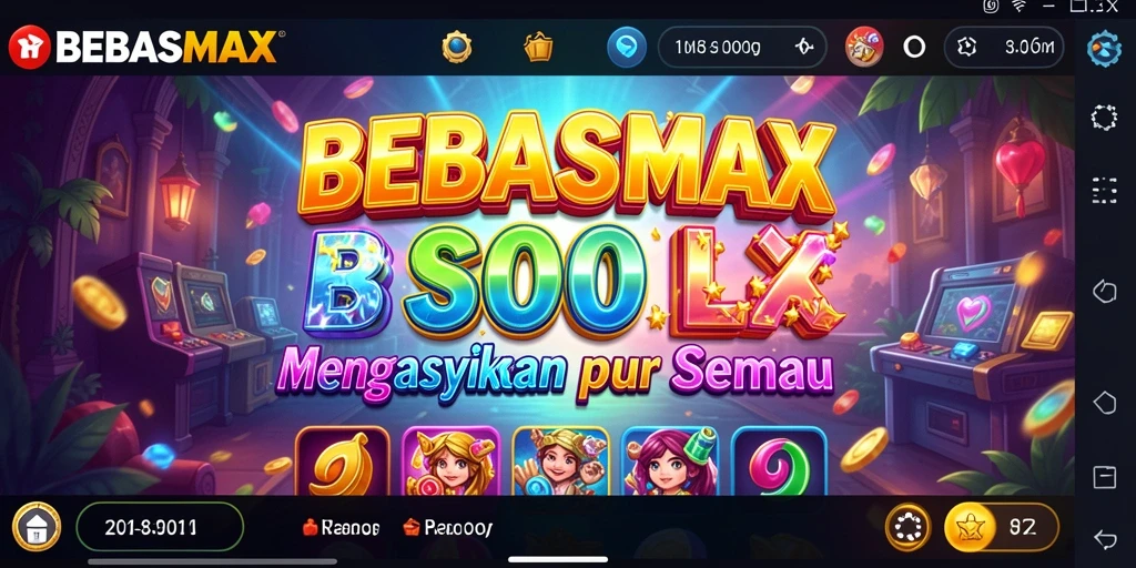 Tampilan menarik dari permainan Slot BEBASMAX dengan fitur bonus.