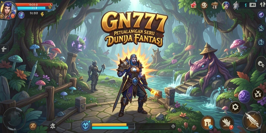 Screenshot gameplay GN777 yang menggambarkan petualangan fantastis.