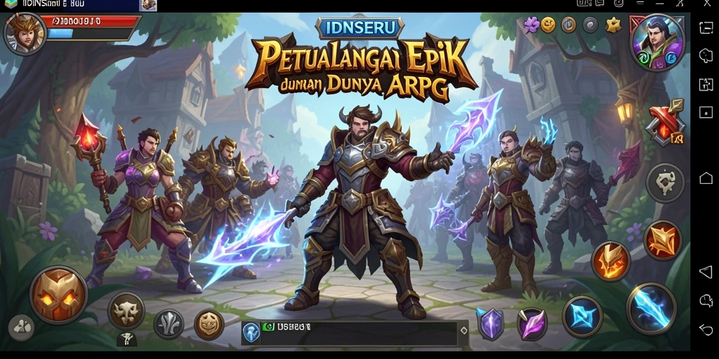 Tangkapan layar gameplay IDNSERU menampilkan aksi seru dalam pertarungan ARPG.