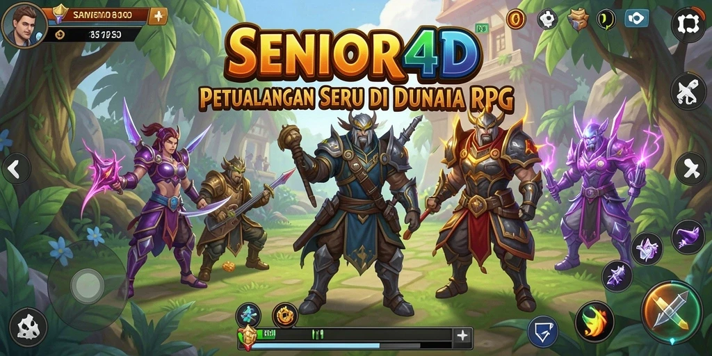 Tangkapan layar yang menampilkan pertarungan seru di SENIOR4D.