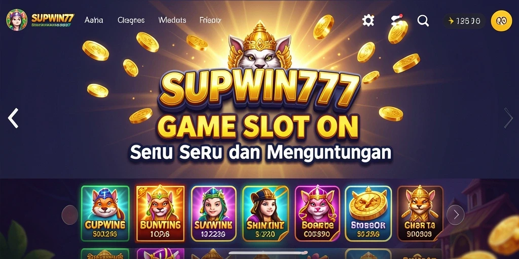 Tangkapan layar gameplay slot SUPWIN777 yang penuh warna dan seru.