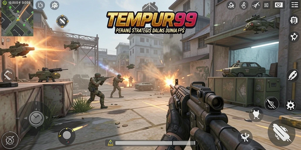 Tampilan gameplay mendebarkan dari TEMPUR99 yang penuh aksi.